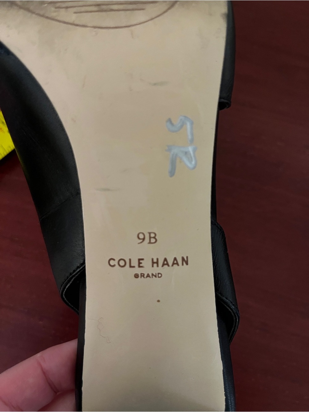 Cole Haan Womens Vania Pump Size 9 Black Leather D'Orsay Slingback Block Heel - Picture 12 of 12